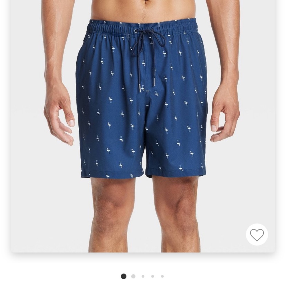 🦩Goodfellow mini flamingo blue swim shorts 🦩